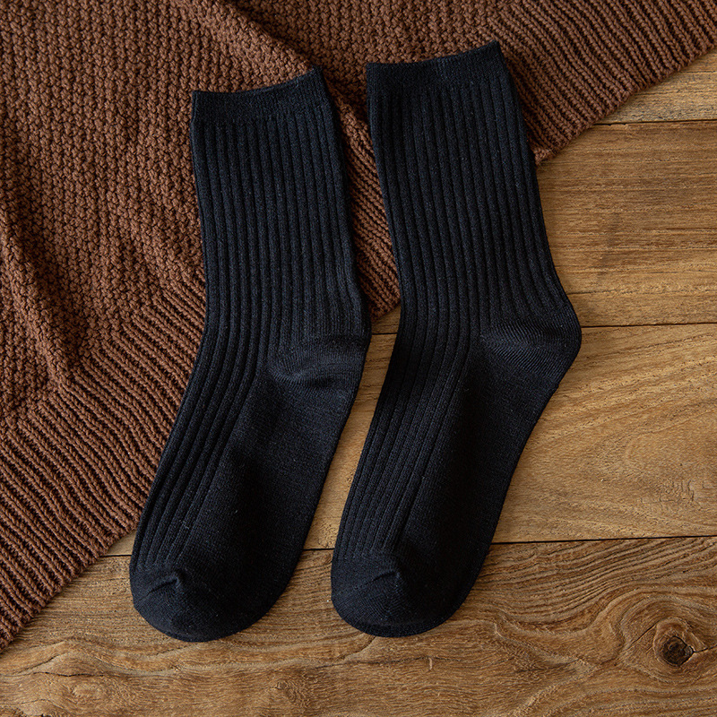 Warm Retro Thick Slouch Socks Autumn Winter Women Crew Socks Wool Cashmere Socks 